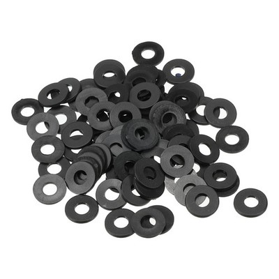 M4 Nylon Flat Washer, 80pcs 4mm ID 10mm OD 1mm Thick Sealing Spacer Gasket