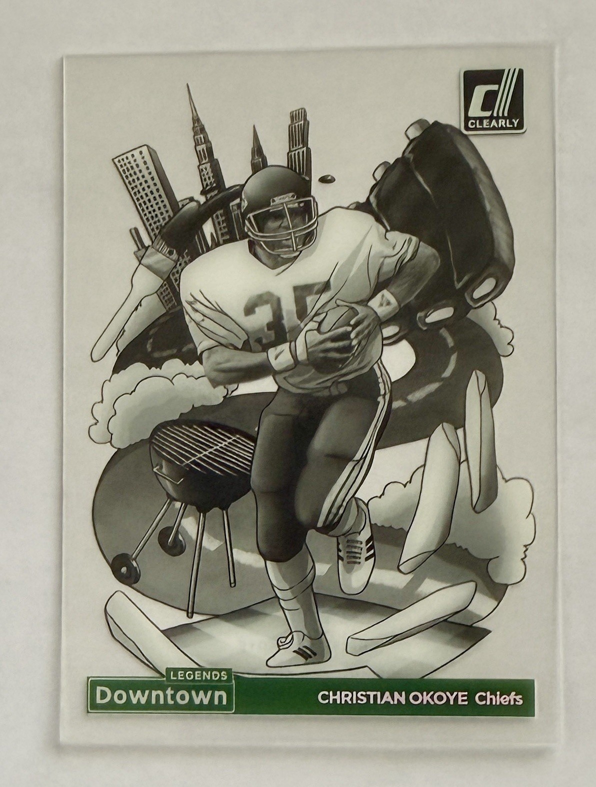 2024 Panini Clearly Donruss Christian Okoye Downtown Legends #6