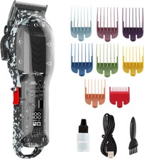 Professional Hair Clippers for Men, Cordless Barber kit Black