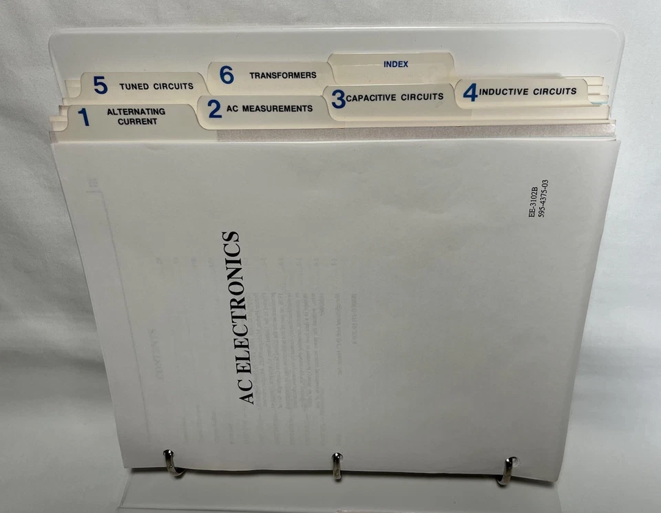 HEATHKIT EDUCATIONAL SYSTEMS AC ELECTRONICS Rare 3 Ring Binder Set Course - Image 2 of 4