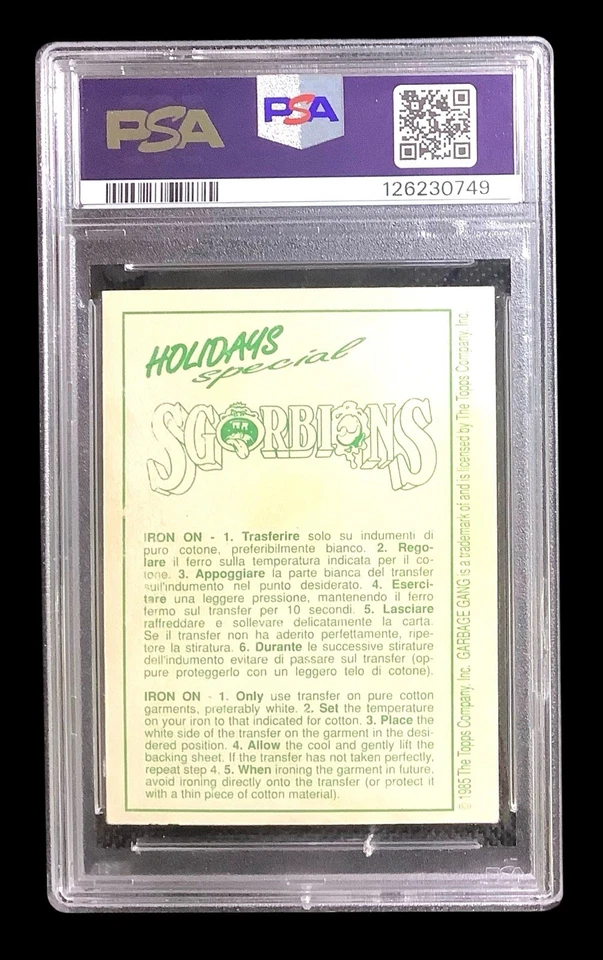 1990 topps GPK sgorbions #0 nasty nick; italy holiday transfers PSA 4  POP 1, 4^ - Image 3 of 3