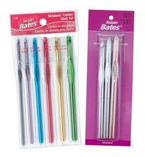 Susan Bates Silvalume Crochet Hook Sets in Pouch Sizes F, G, H, I, J, K, L, M...