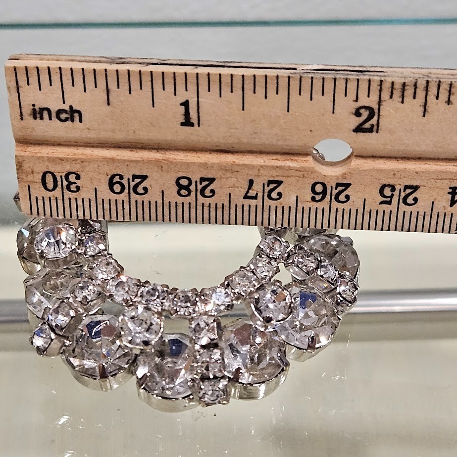 Vintage Multi-Layer Clear Rhinestone Garland Wrea… - image 14