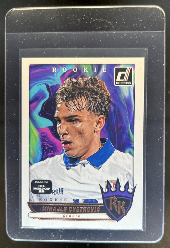 2025-26 Donruss Road to FIFA World Cup 26' Mihajlo Cvetkovic Rookie Kings RC #11