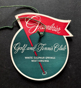 vtg - PGA golf bag tag - GREENBRIER GOLF & TENNIS CLUB - Luggage ID - WV