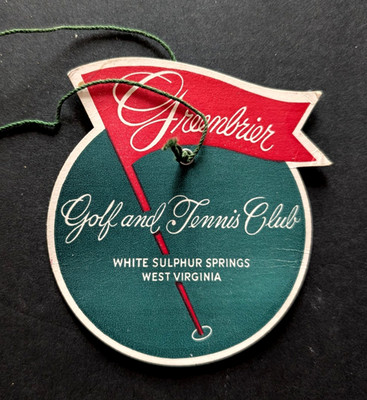 vtg - PGA golf bag tag - GREENBRIER GOLF & TENNIS CLUB - Luggage ID - WV