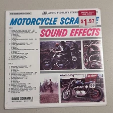 SEALED " Motorcycle Scramble" Sound Effects Racing LP Vinyl 1st US 1964 DFS 7035