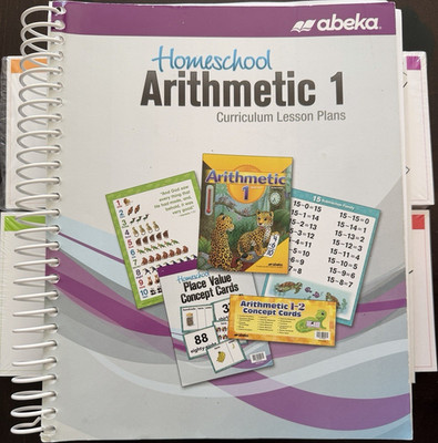 Abeka Homeschool Arithmetic 1 Curriculum Lesson Plans Teacher's Edition Spiral