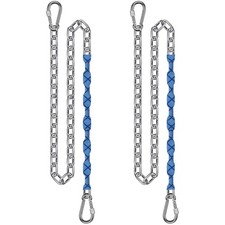 2Pcs 65" Stainless Steel Swing Chains with 4 Quick Connection Hooks Heavy Dut...
