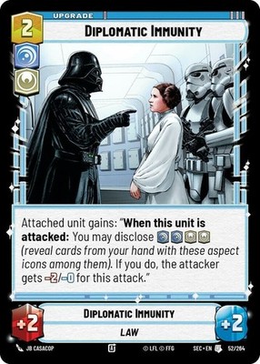 3X-Diplomatic Immunity - Foil-SWU06-Secrets of Power-Star Wars Unlimited