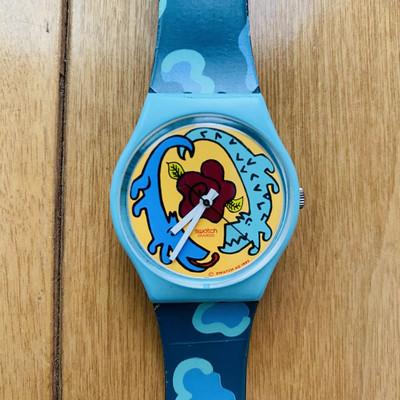 Swatch Analog Manual Women Watch Super Rare Crocodile And Lizard