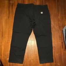 Carhartt Relaxed Fit Men's Black Workwear Pants Cotton Spandex 42x30 5 pocket