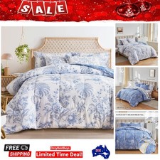 Luxurious Soft Microfiber Queen Bed in a Bag - 7 Piece Floral Comfort Set