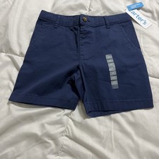 Carter's 4T/4A Navy Solid Adjustable Waist Shorts 98 Cotton/2 Elastane NWT