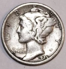 1929-S Mercury Dime - Very Fine - #9019D - FREE SHIPPING