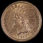 Indian Head Cent. 1860 CN Uncirculated. Lot # 9061-360-30