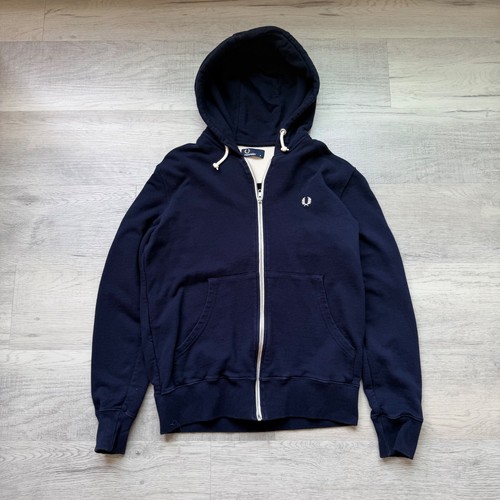 Fred Perry Mens Sweater Blue Full Zip Hoodie Long Sleeve - A37