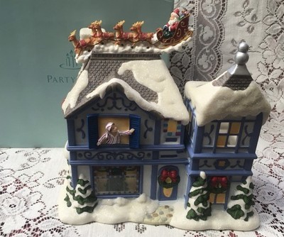 PartyLite THE NIGHT BEFORE CHRISTMAS Musical Tealight House P8651 Music Holder