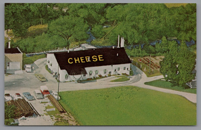 Postcard Aerial Radloff's Cheese Hustisford Wisconsin