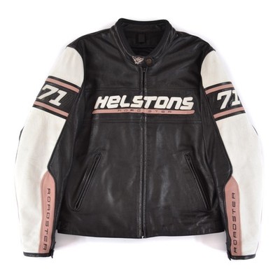 Helstons Roadster Biker Motorcycle Racing Leather Jacket Women's L