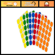 3/4" Removable Circle Stickers - Round Colored Dot Labels for Crafts, 1200 Pcs