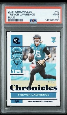 2021 Panini Chronicles - Trevor Lawrence #47 Blue /99 (RC) PSA 9 Rookie