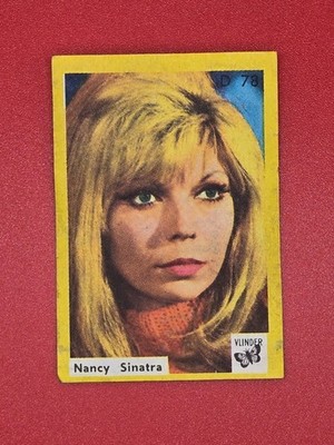 Nancy Sinatra Vintage Matchbox Label Vlinder D78 1960s Pop Singer Yellow