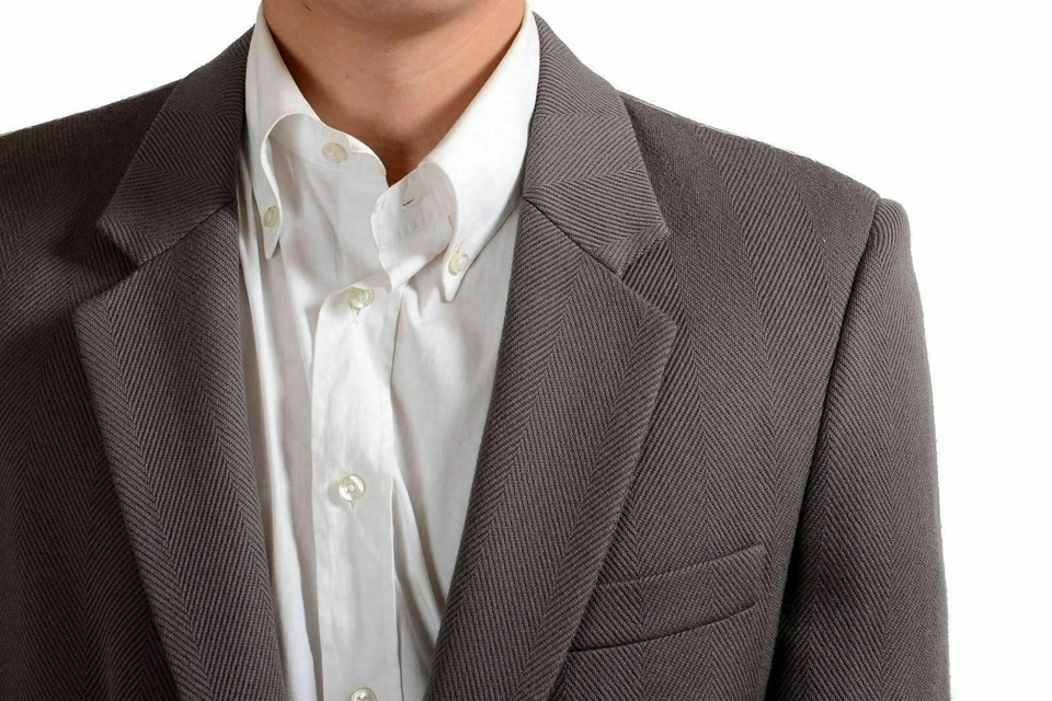 Blazer Abrigo Deportivo Maison Martin Margiela Para Hombre Dos Botones Lana Gris EE. UU. 38 IT 48 Foto 3 de 4