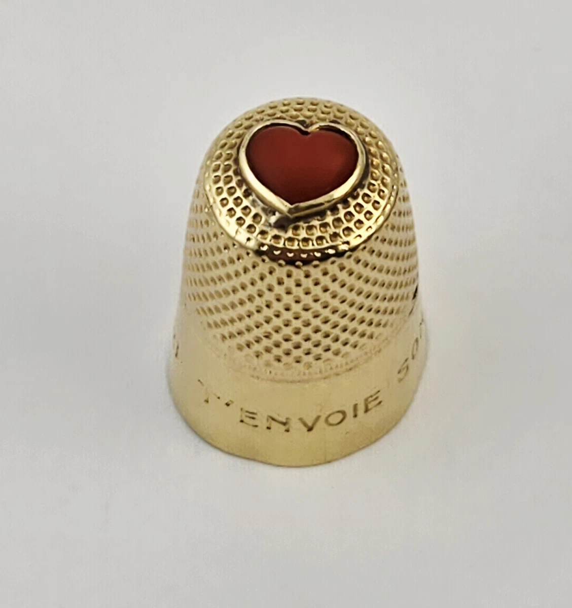 Premax 10-Piece Golden Thimbles Set - 17mm Carbon Steel Sewing Thimbles