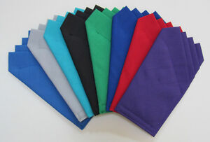 Pocket Square Wing Style Various Colors Prefolded & Sewn to Just Slip In pocket Pocket Square Wing Style Various Colors Prefolded & Sewn to Just Slip In pocket