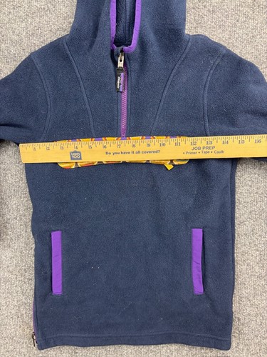 Patagonia Synchilla Cagoule Pullover Kids XS 5-6 Blue Hooded Fleece Zip Anorak - Picture 3 of 7