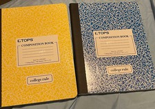 2 Wide Ruled Composition Note Book 100 Sheets - Blue And Yellow