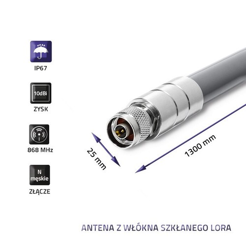 5901878570266 Qoltec 57026 Antena LoRa | 10 dBi | Zewnętrzna Qoltec - Zdjęcie 3 z 7