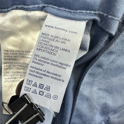Tommy Jeans Pantalones Cortos Carga Para Hombre 30 Azul Clásico 10” Bolsillos Entrepierna Informales Preppy - Imagen 14 de 15