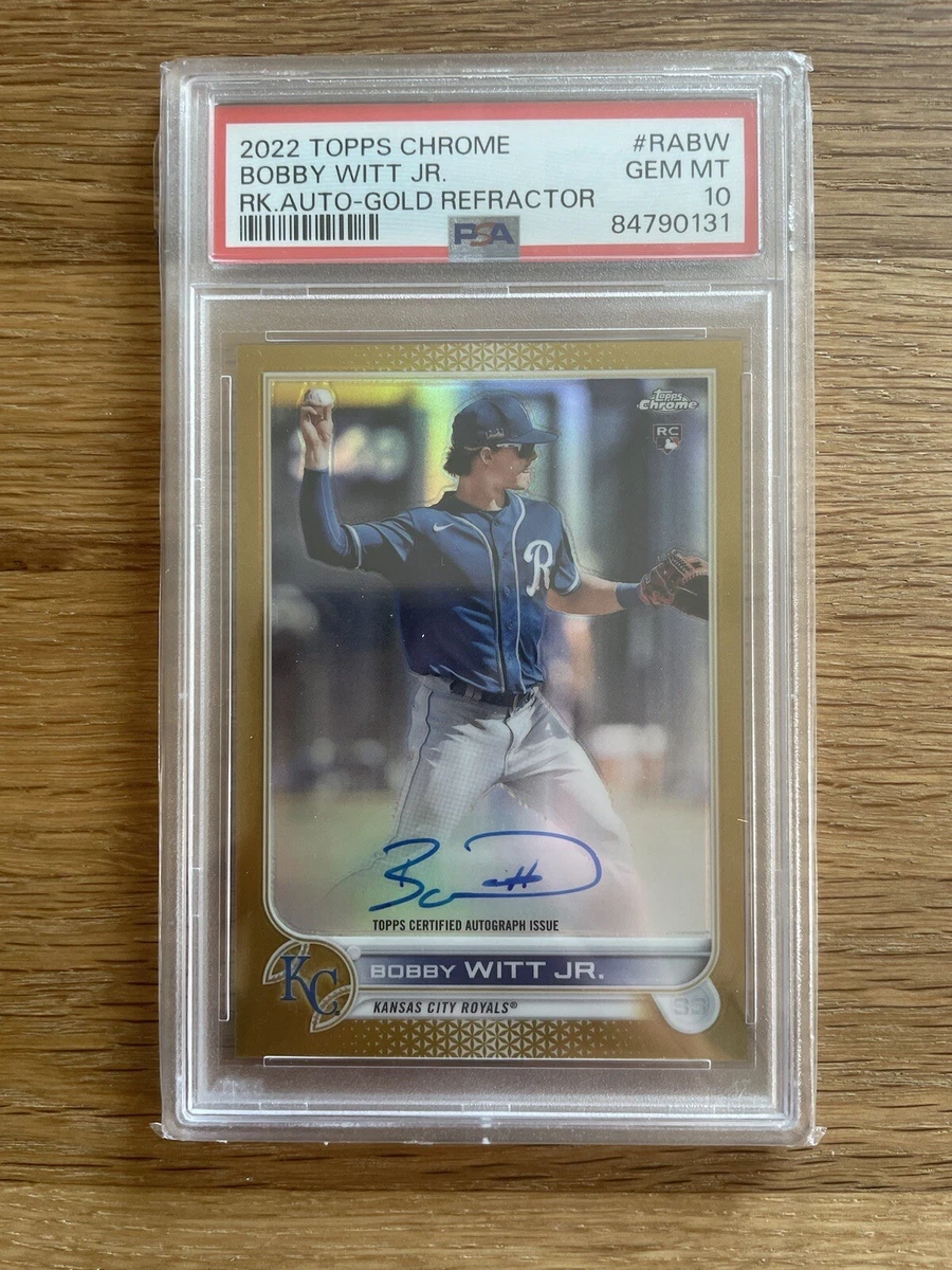 2022 topps chrome Bobby Witt Jr gold auto refractor /50 rookie | eBay