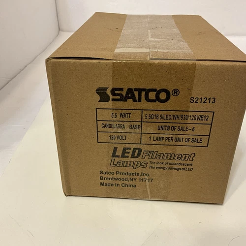 Satco S21213 5.5w G16.5 Globe LED 3000K Candelabra Base Dimmable 60w (Pack Of 6) - Picture 3 of 12