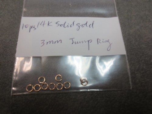 10 pz anello salto aperto oro giallo massiccio 14K calibro 24/,5 mm spessore 3 mm - Foto 2 di 2