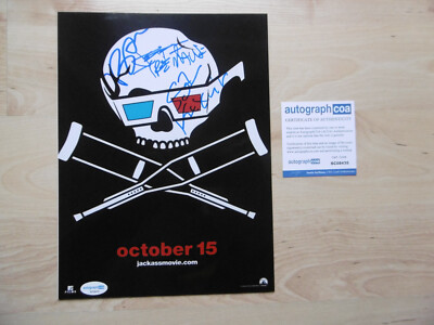 Jackass Johnny Knoxville Bam M Original Autogramme signed 20x28 cm Bild ACOA