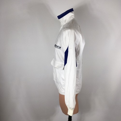 Chaqueta cortavientos Starcraft vintage años 80 barcos vela blanca y azul marino cremallera EE. UU. Talla s - Imagen 7 de 10