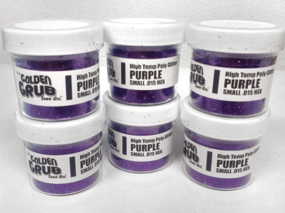 NEW 2 OZ. Jar PURPLE High Temp Glitter .015 Hex Fishing Lure Making plastisol