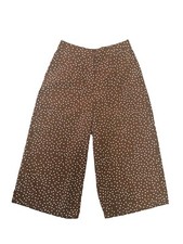 Nasty Gal Wide Leg Pants Flowy Polka Dot High Waist Crop Palazzo Women's 6 Rust