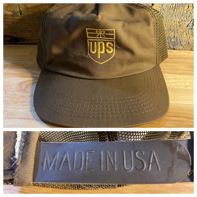 Vintage UPS United Parcel Service Brown Truck Snapback Mesh Hat Made in USA CAP | eBay