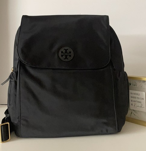 Black Nylon Baby Diaper Backpack Bag 
