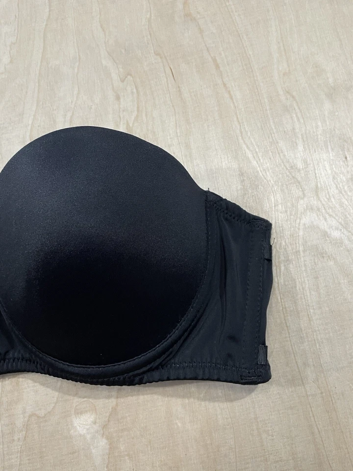 Sujetador con aros sin tirantes de varias vías Fashion Forms para mujer talla 34C negro Foto 2 de 4