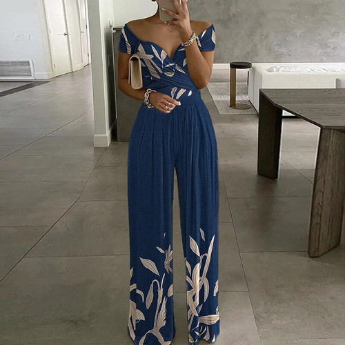 Mono de pierna ancha de moda para mujer