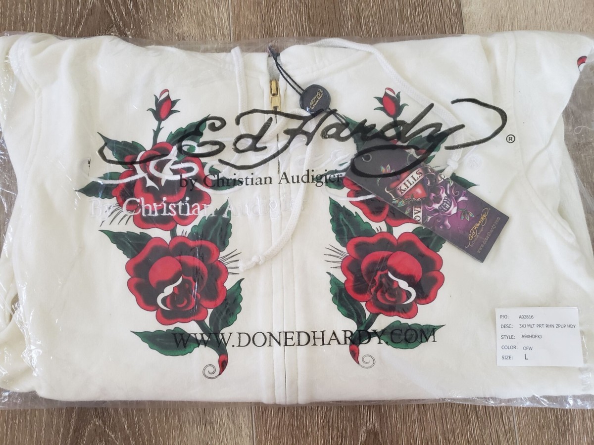 Ed Hardy by Christian Audigier Women Vintage Hoodie Twin