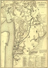 18" x 24" 1900 Map of Port Hudson Compiled from government surveys