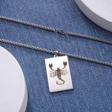 new12 Horoscope Zodiac Stainless Steel Necklace Constellation Pendant ChokerGift