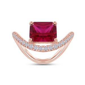 Authentic 2ct Pink Lab Grown Diamond Solitaire Ring Sterling Silver Rhodium Plated
