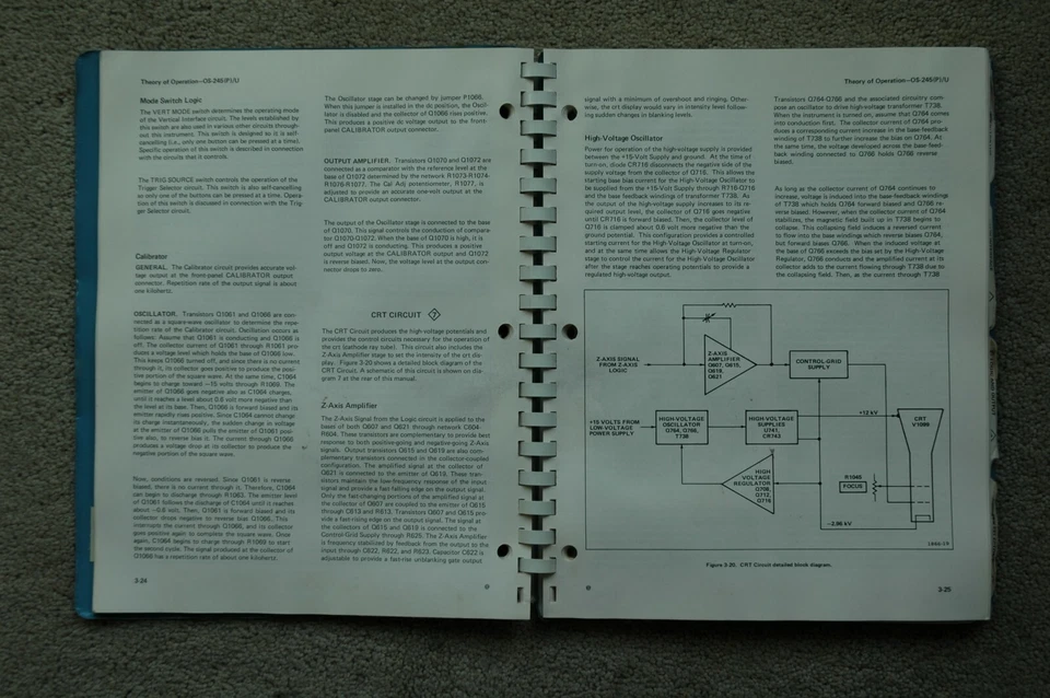 Tektronix OS-245(P)/U Original Service Manual all Schematic, Parts: 070-1866-00 - Image 4 of 4